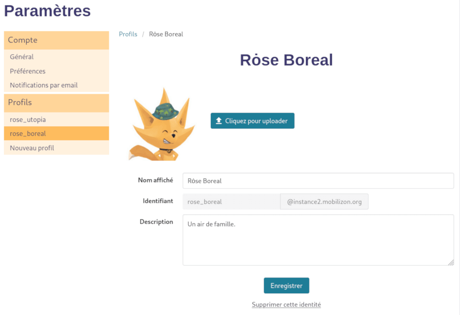 image de la création du profil de Rose Boreal