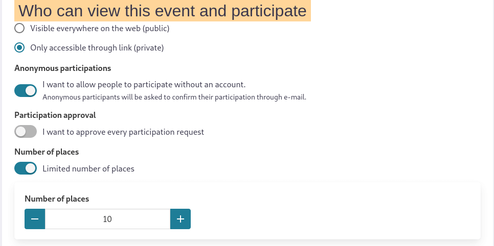 image: create event who participe