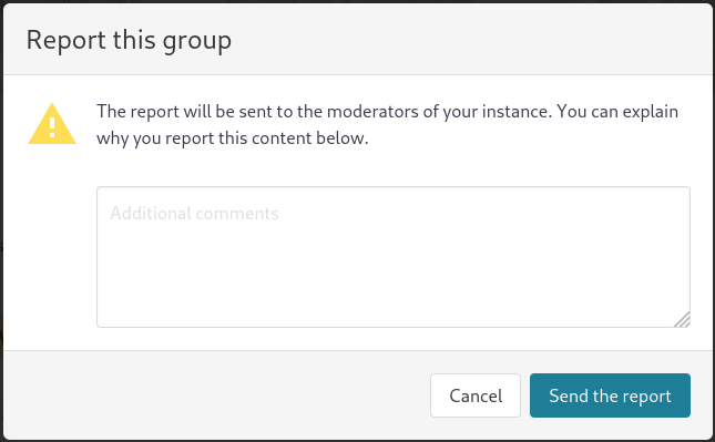 group report modal image
